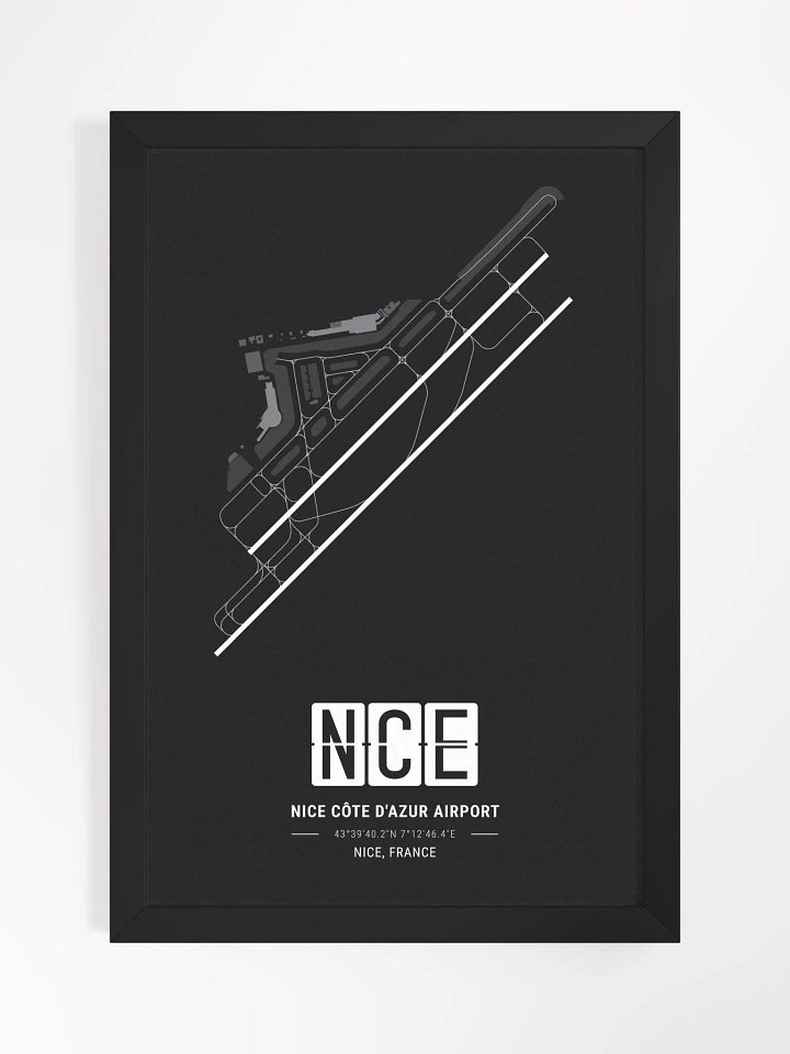 Framed Airport NCE Premium Map On Matt Paper product image (1)