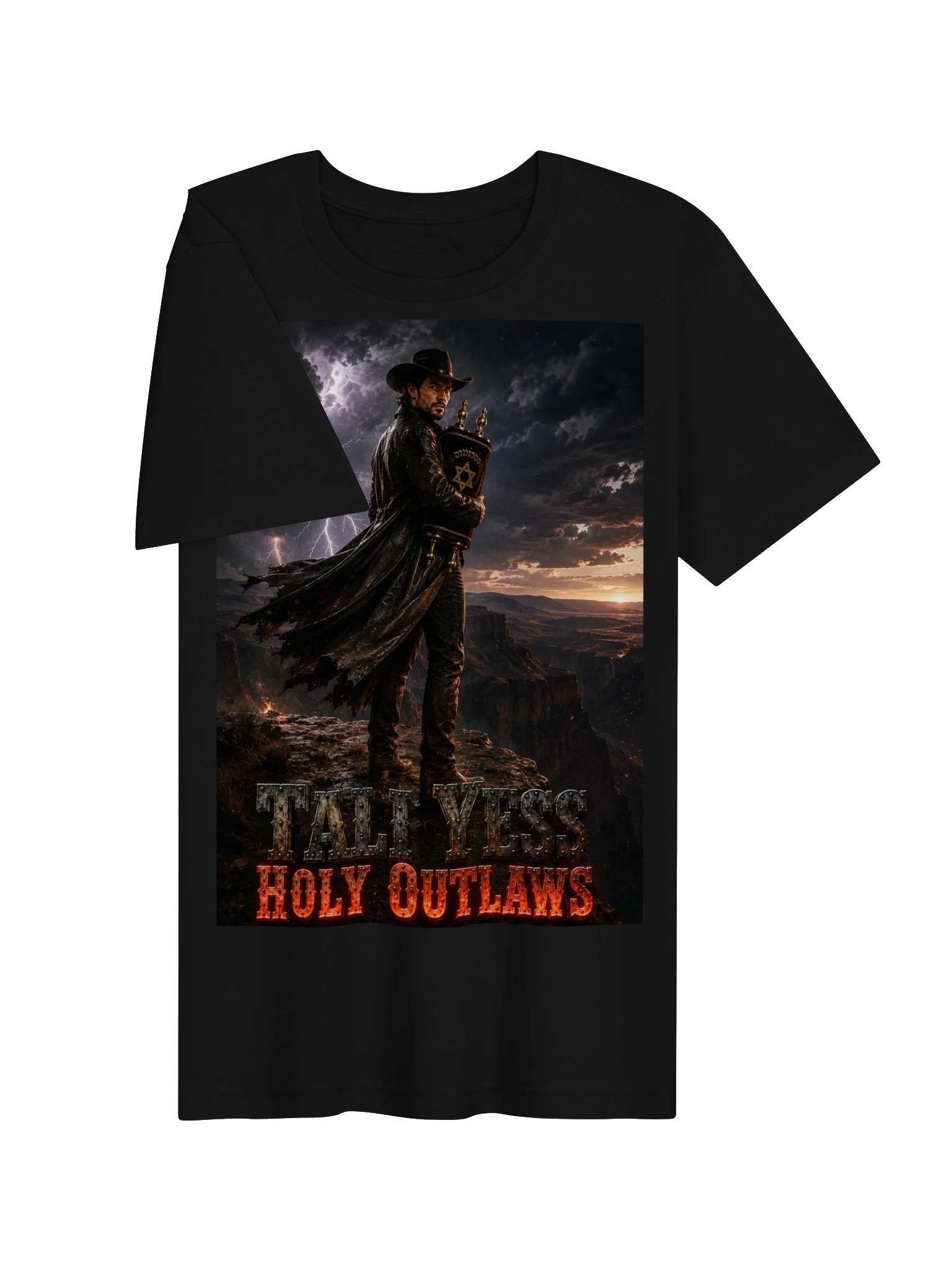 Tali Yess Holy Outlaws — Pose 4 Black T-Shirt product image (3)