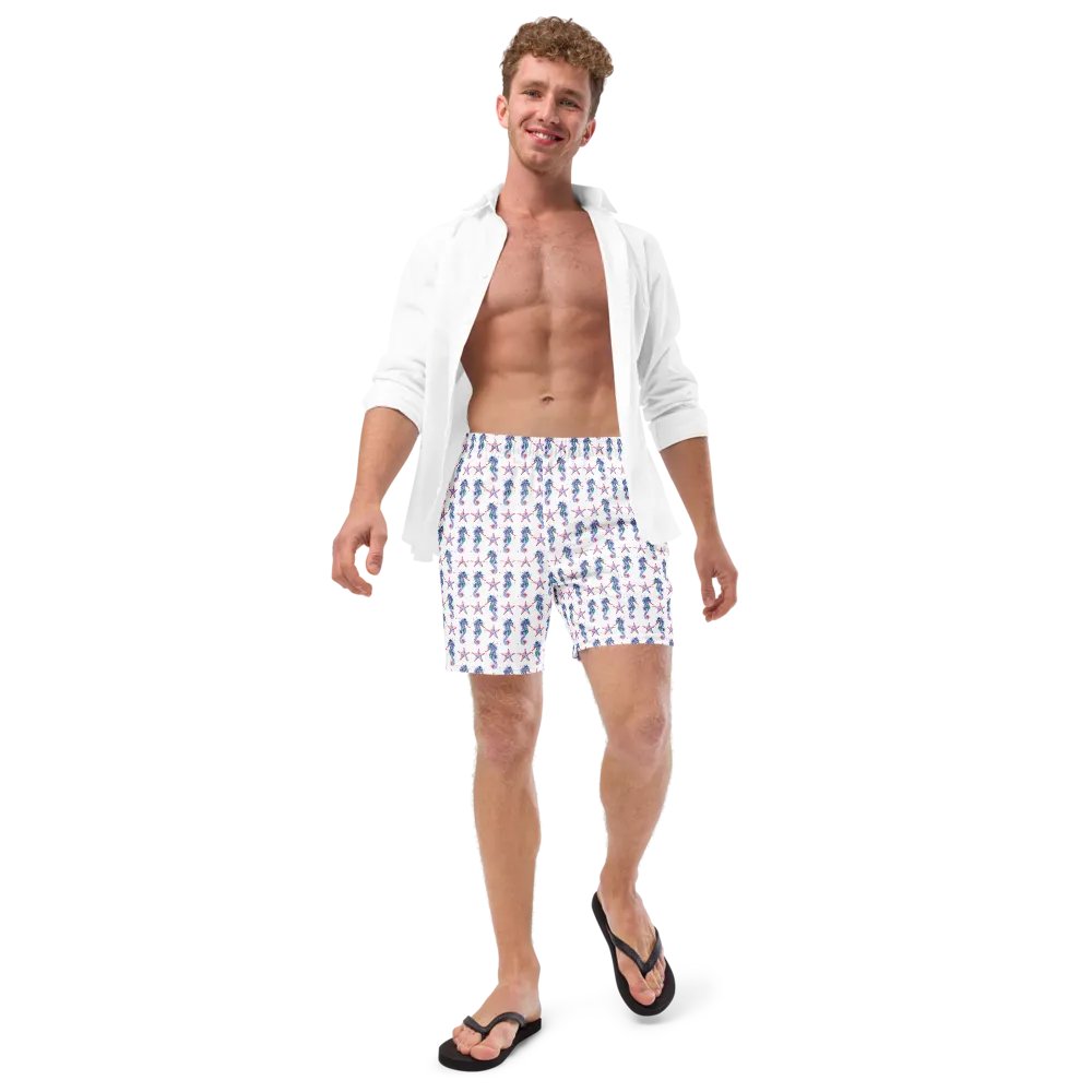 Seahorse And Starfish Swim Trunks product image (12)