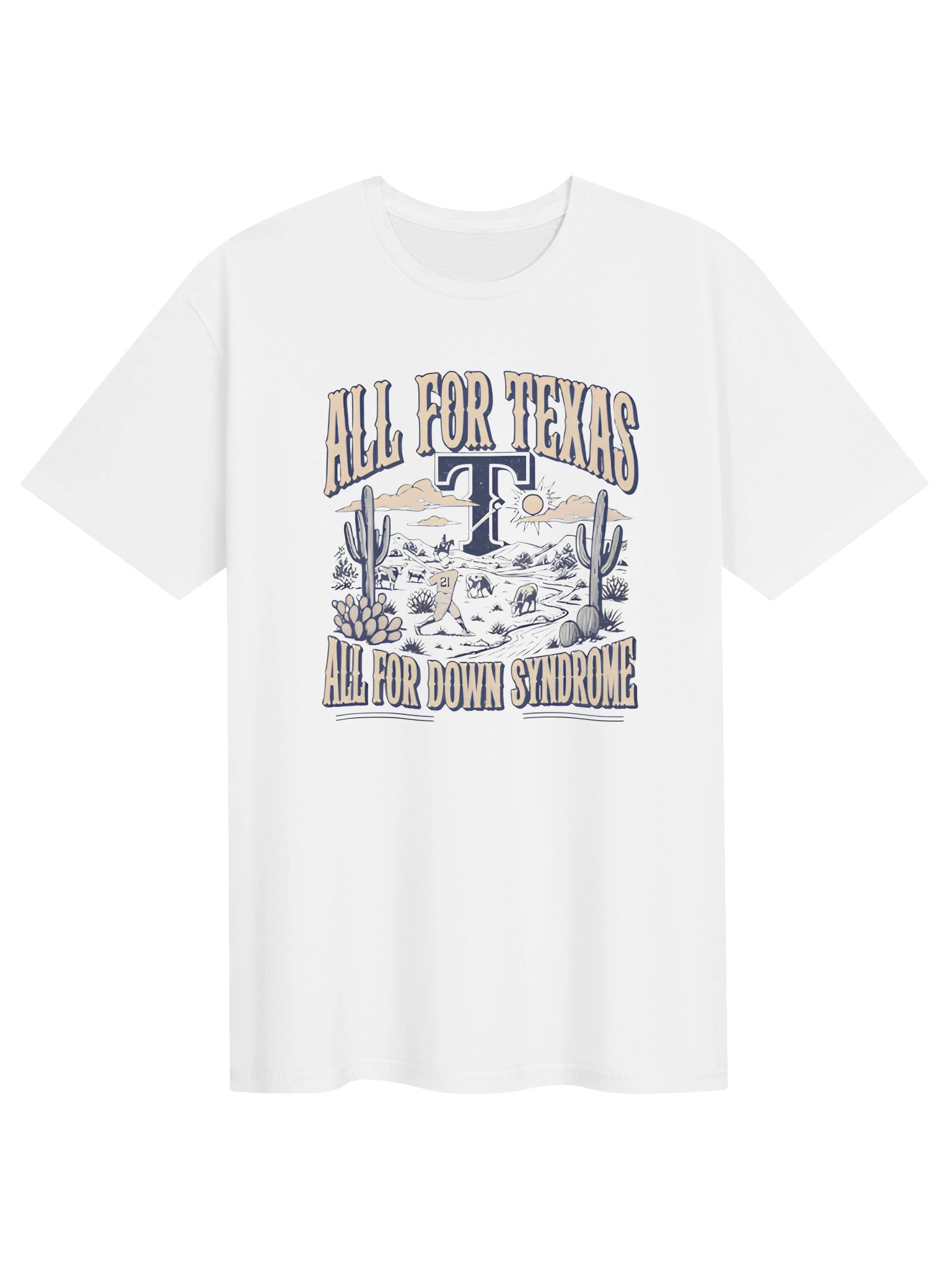 All For Texas All For Down Syndrome Texas Rangers Shirt product image (1)