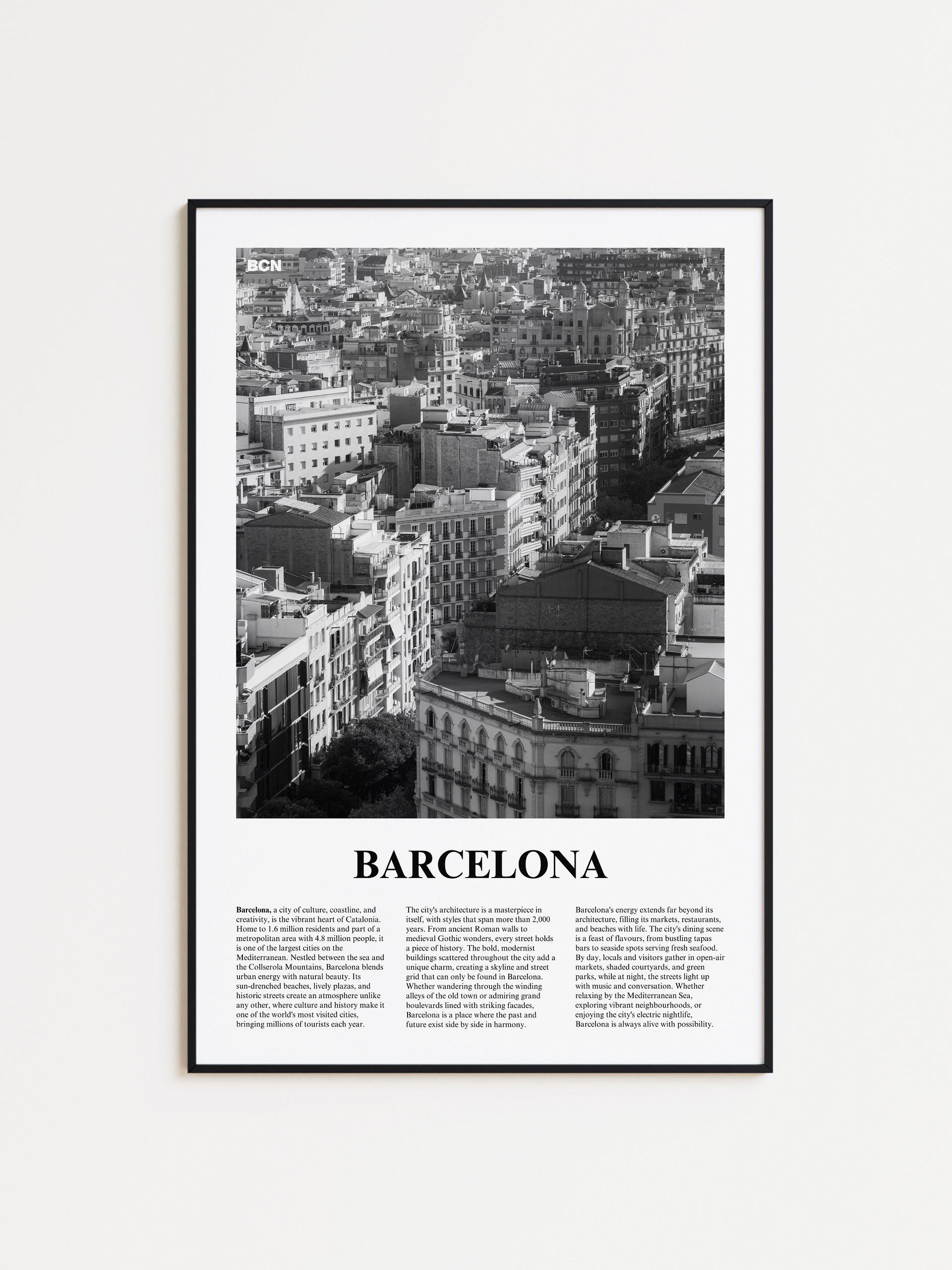 Barcelona 02 Newspaper Poster | Framed product image (1)