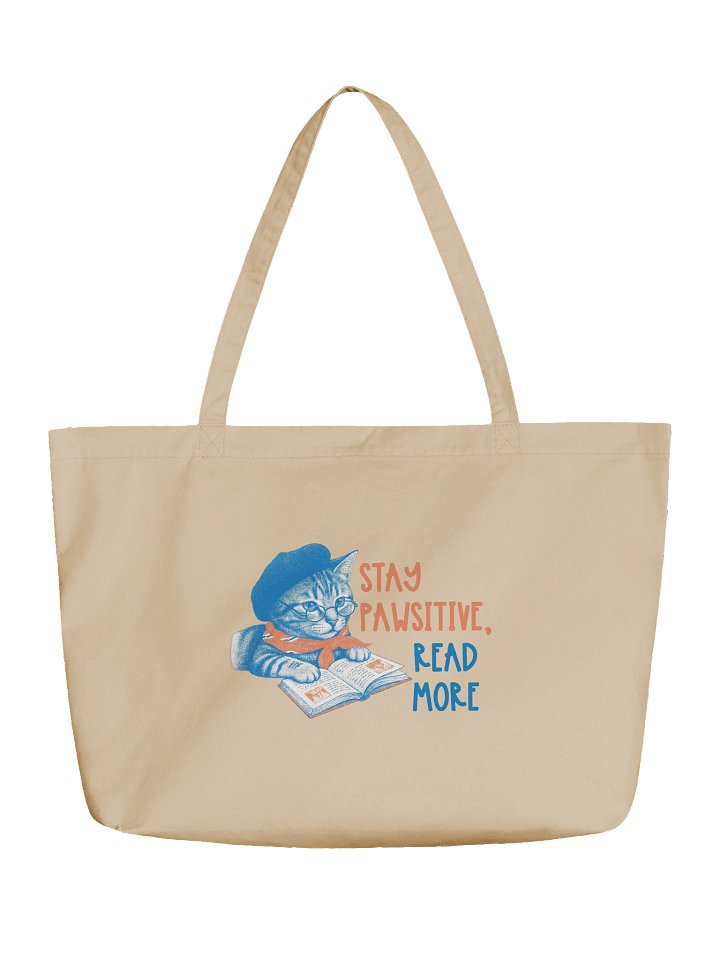 Stay Pawsitive, Read More Tote Bag product image (2)