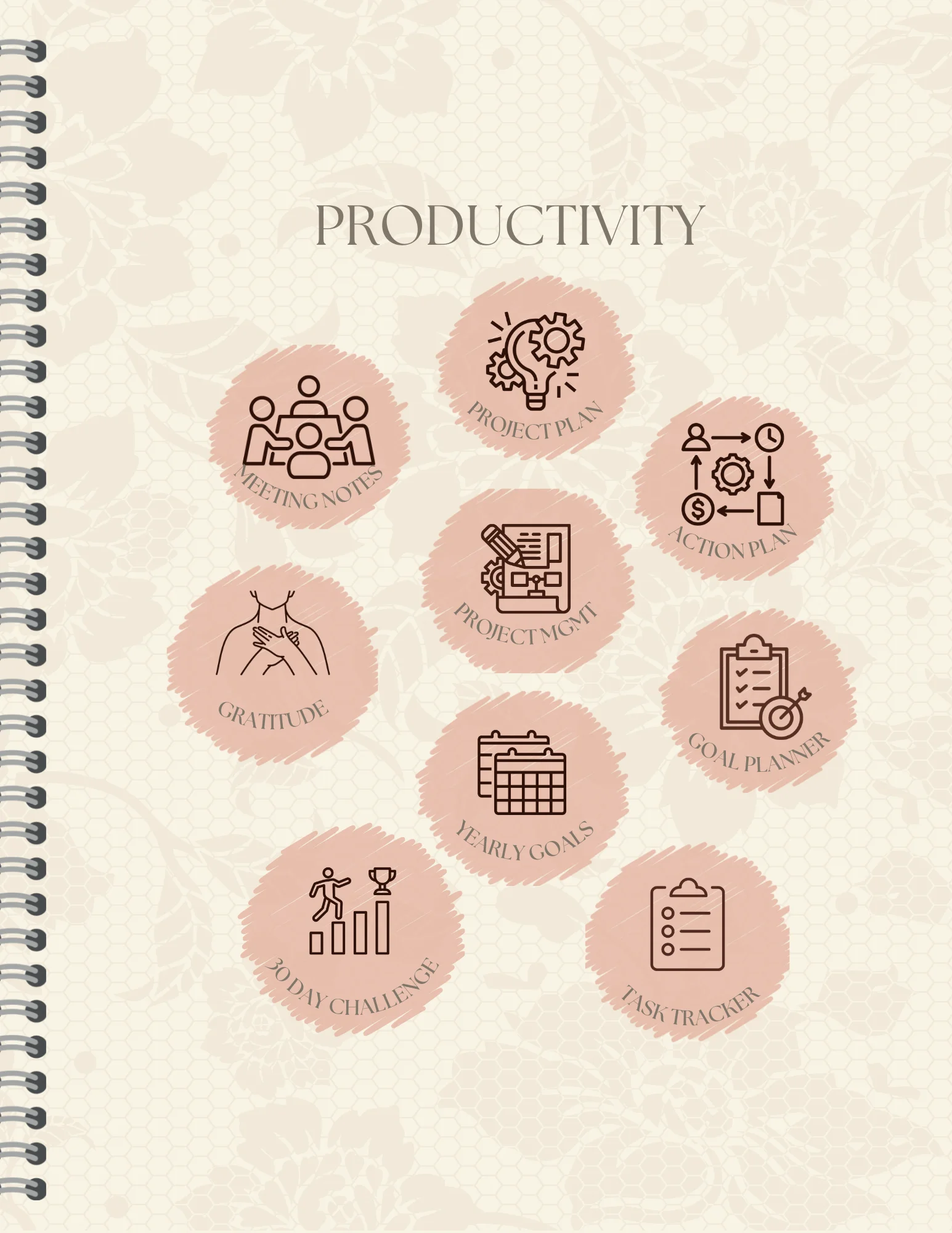Detailed Undated Planner - Abstract Neutral product image (4)