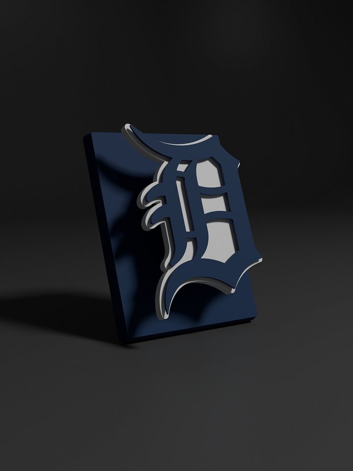Detroit Tigers 3D Printed Floating Logo Sign (Digital File Only) product image (1)