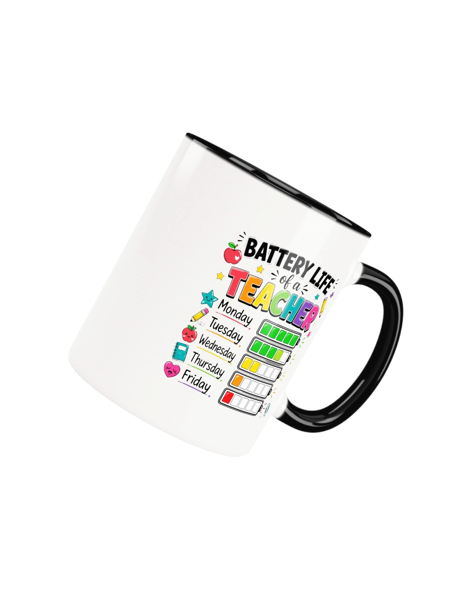 Teacher Mug Battery Life Rainbow Coffee Cup product image (70)