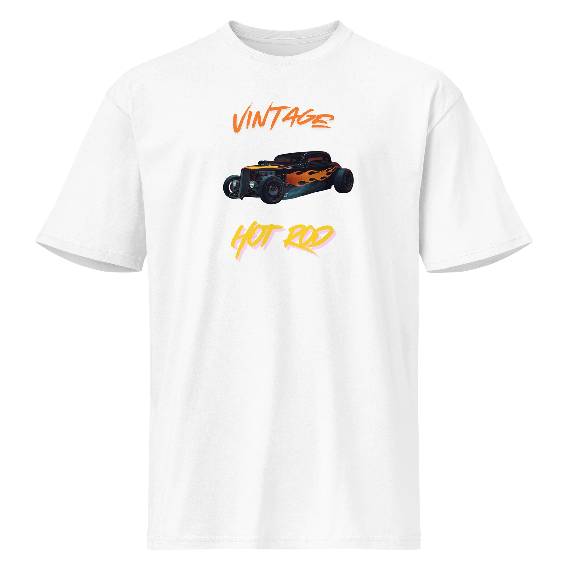 Vintage Hot Rod White Tee product image (1)