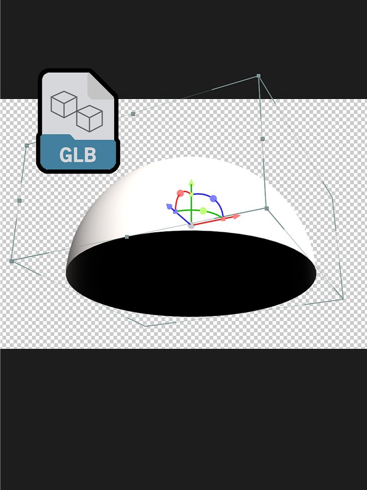 Hemisphere for 3D Luma Mattes model product image (1)