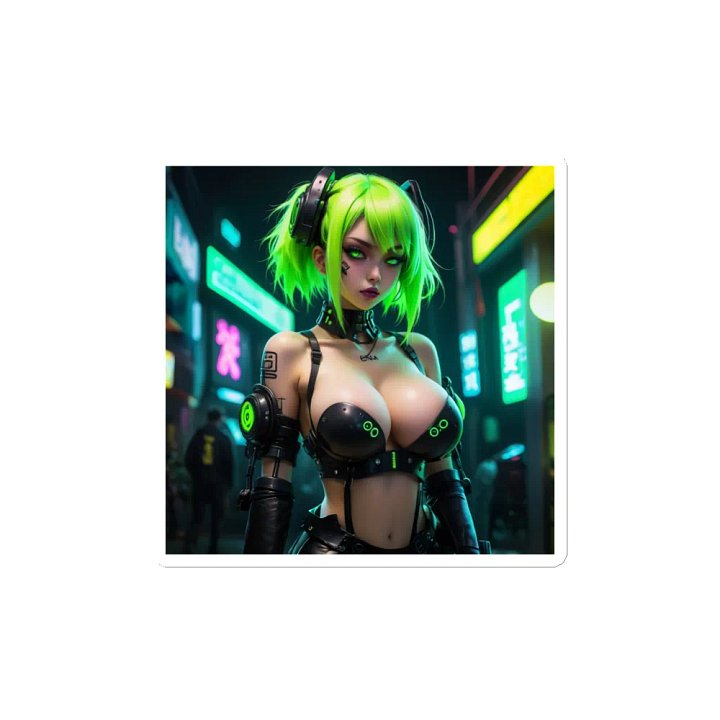 Neon Cyberpunk Groove Die-Cut Magnets product image (2)