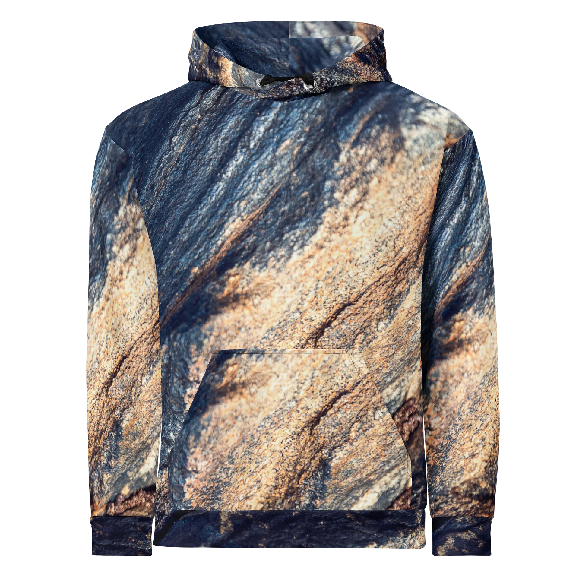 Obsidian Vein All-Over Print Unisex Cotton Streetwear Hoodie product image (1)