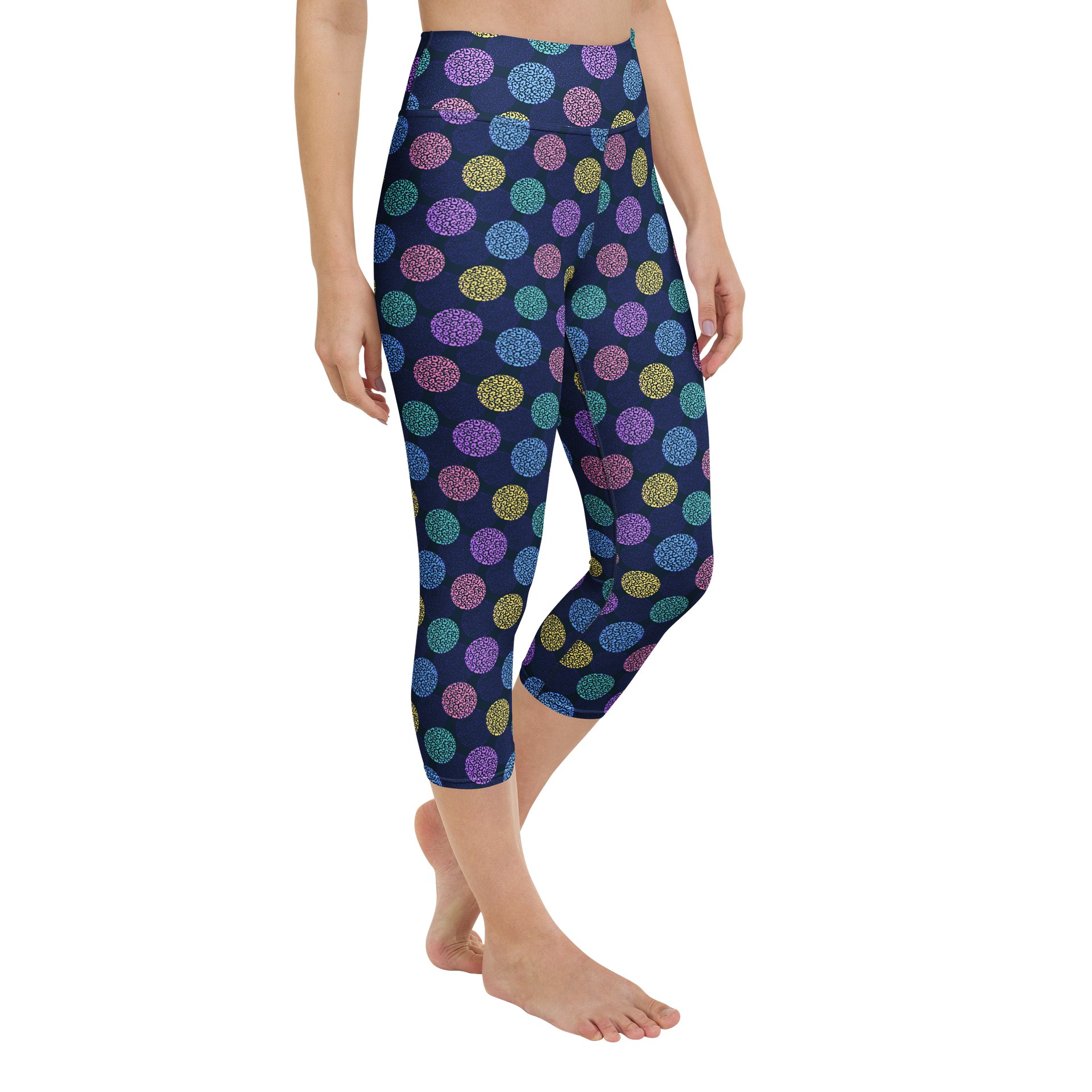 Colorful Leopard Print Yoga Capri Leggings product image (2)