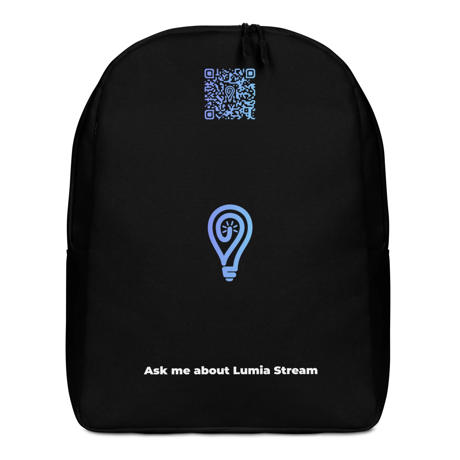 Ask me about Lumia Stream colored blue QR code Backpack product image (1)