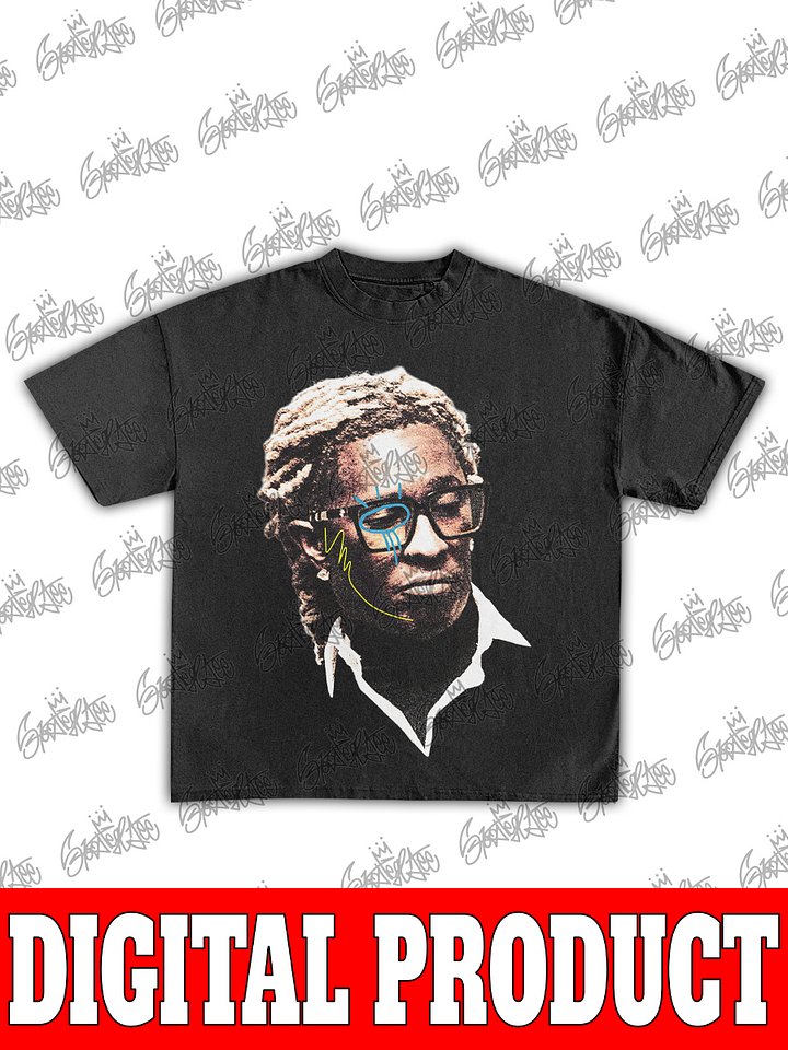 Young Thug Thugger Big Face Vintage Rapper Bootleg Graphic product image (1)