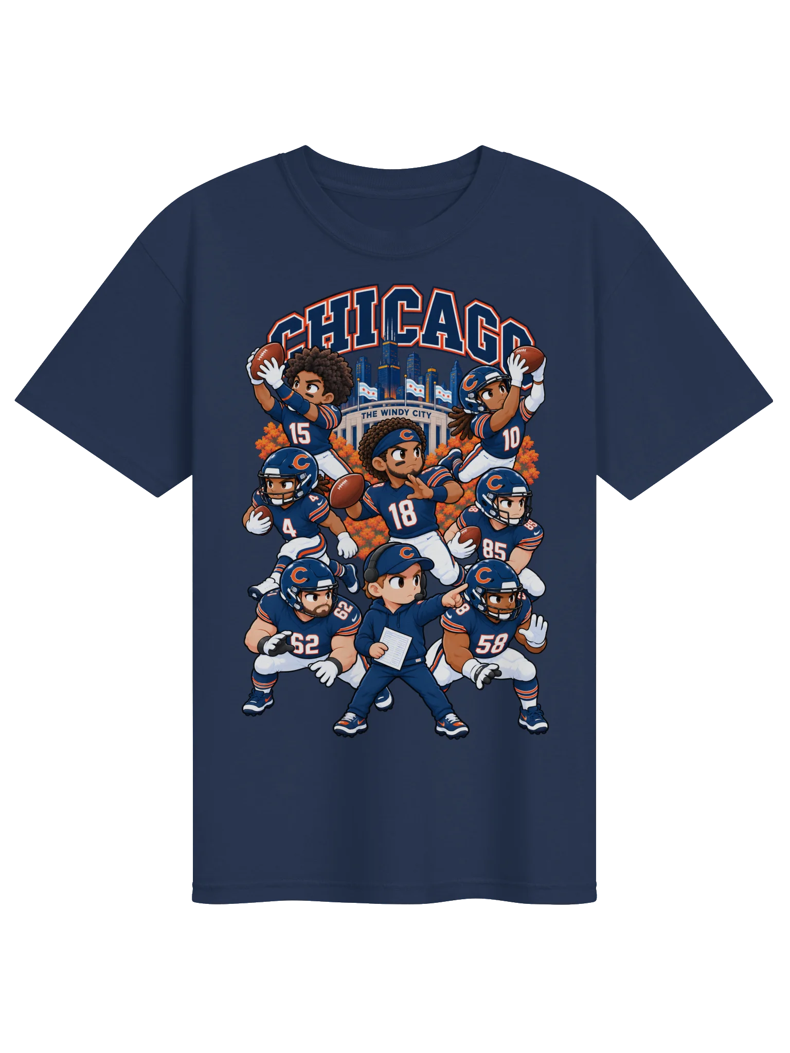 Chicago Football Animated Player T-Shirt product image (55)