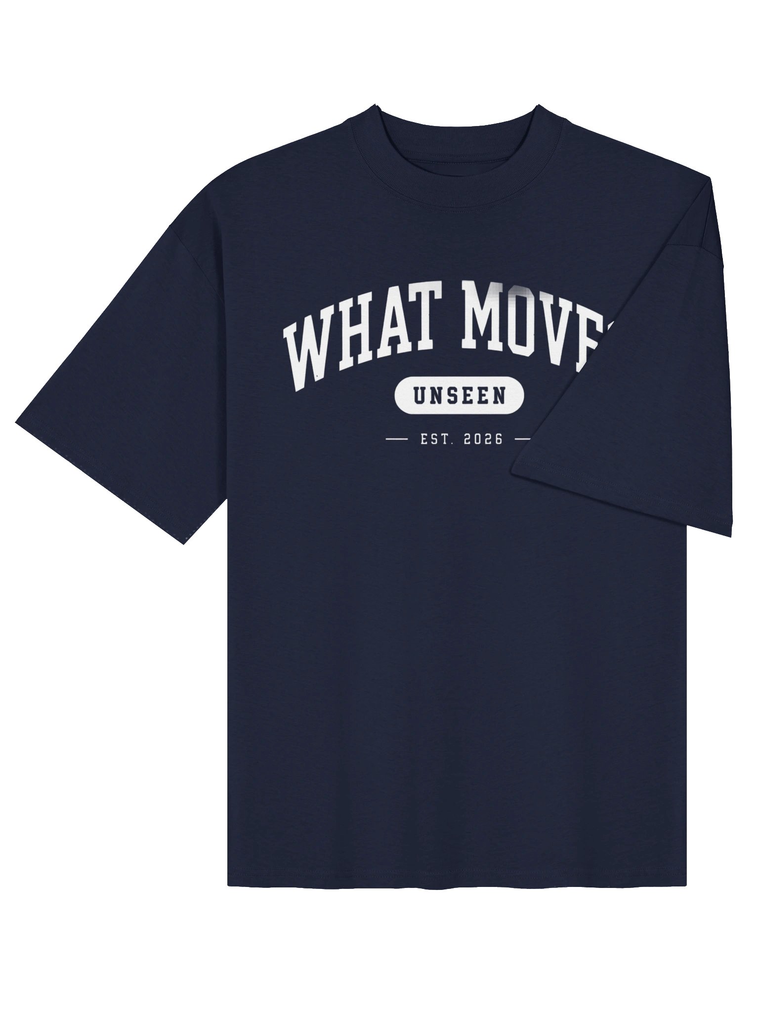 What Moves Unseen — Collegiate Oversized Tee product image (4)