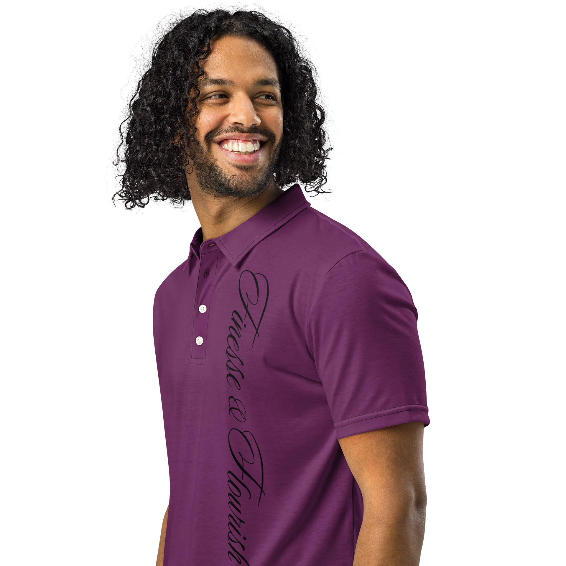 F&F Left Script Slim Fit Polo Shirt (TSTCLR CNCR) product image (2)