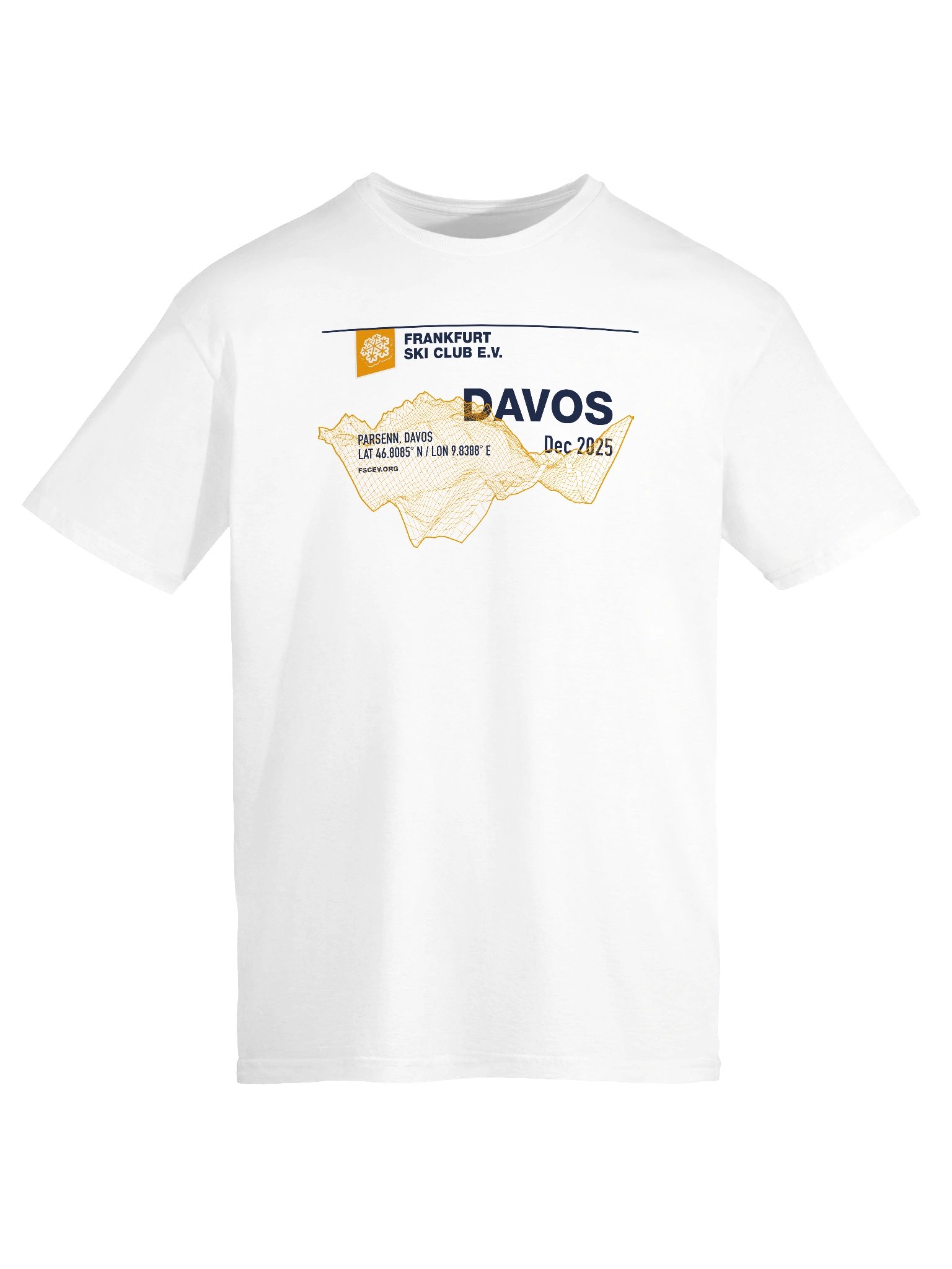 Davos / Parsenn Coordinates white (front only print) product image (3)