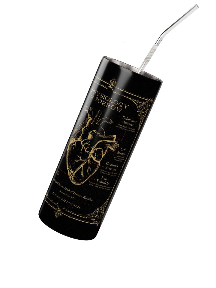 Gothic Anatomy Series: Heart Specimen VII Stainless Straw Tumbler product image (2)