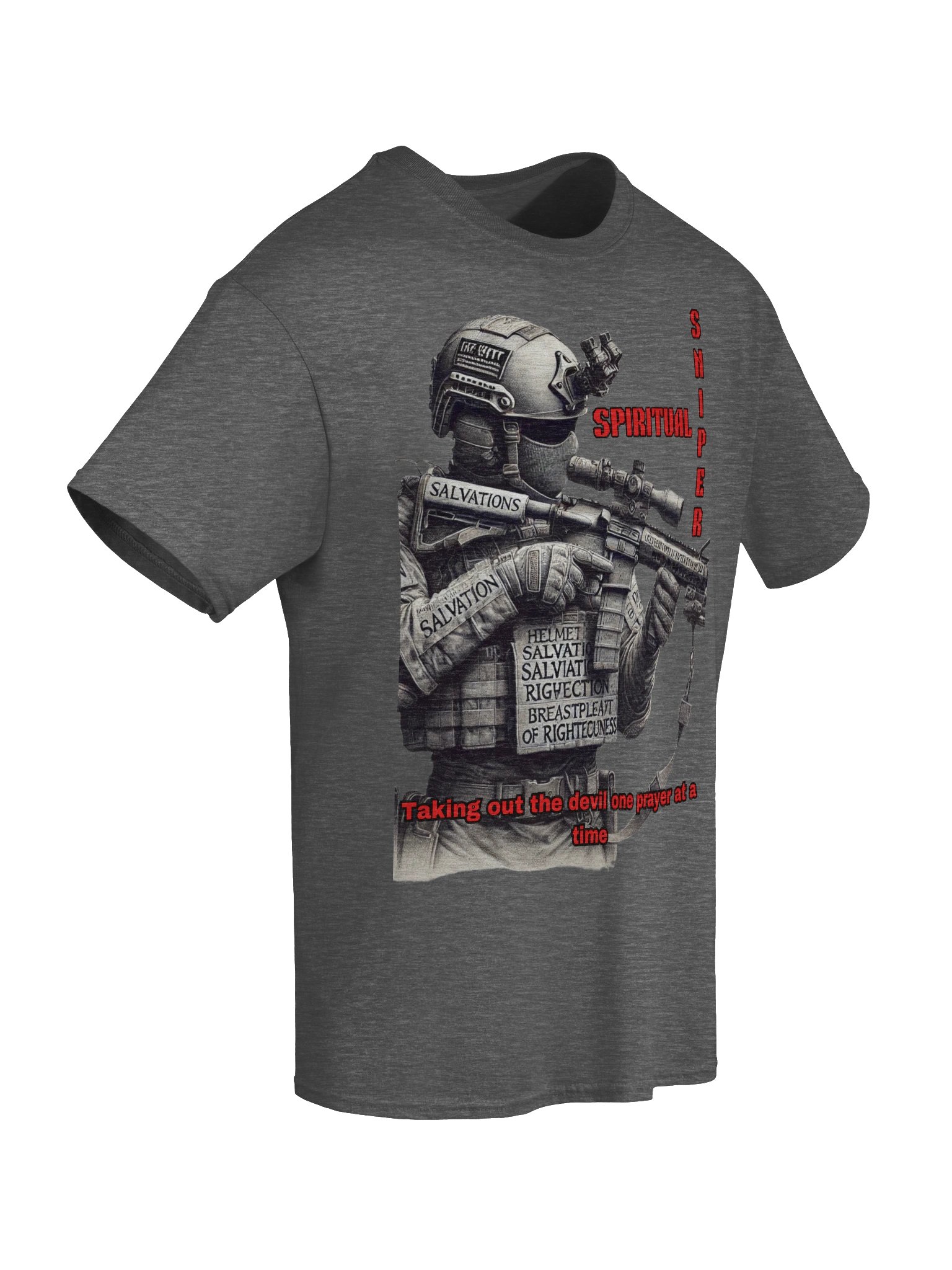 Spiritual Sniper Christian Faith Apparel Taking Out the Devil One Prayer at a Time Kingdom Warrior Design product image (50)