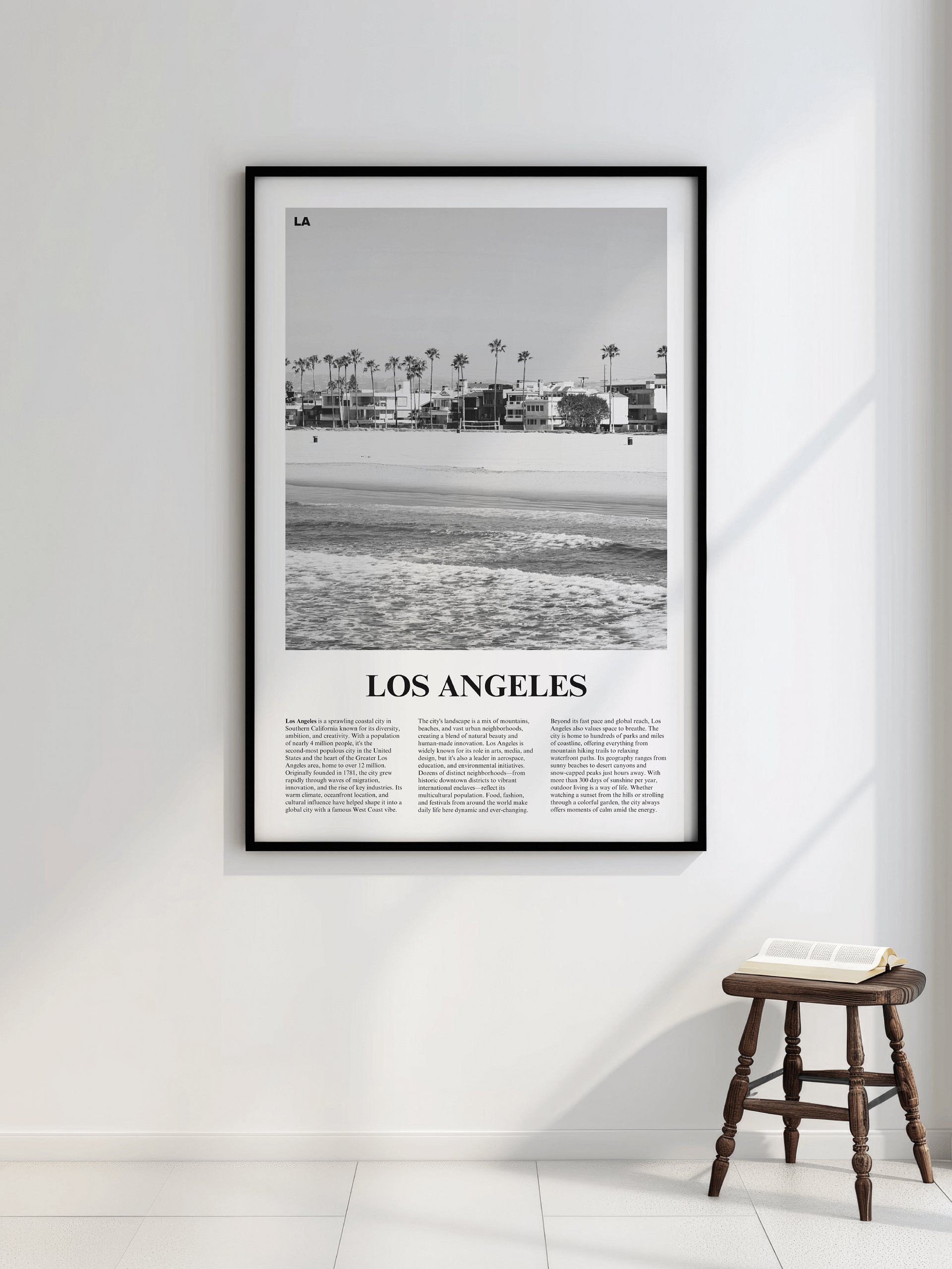 Los Angeles 04 Newspaper Poster | Framed product image (2)