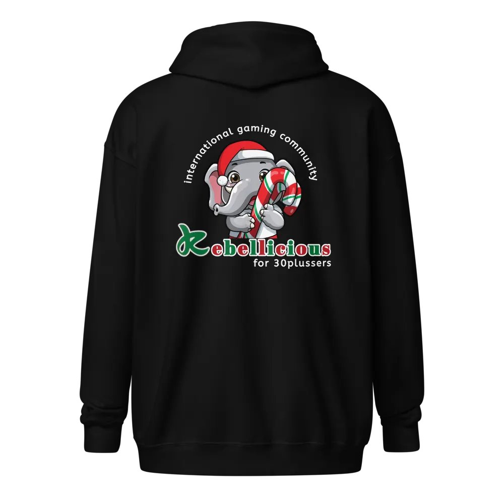 Rebellicious Christmas Zip Hoodie product image (1)