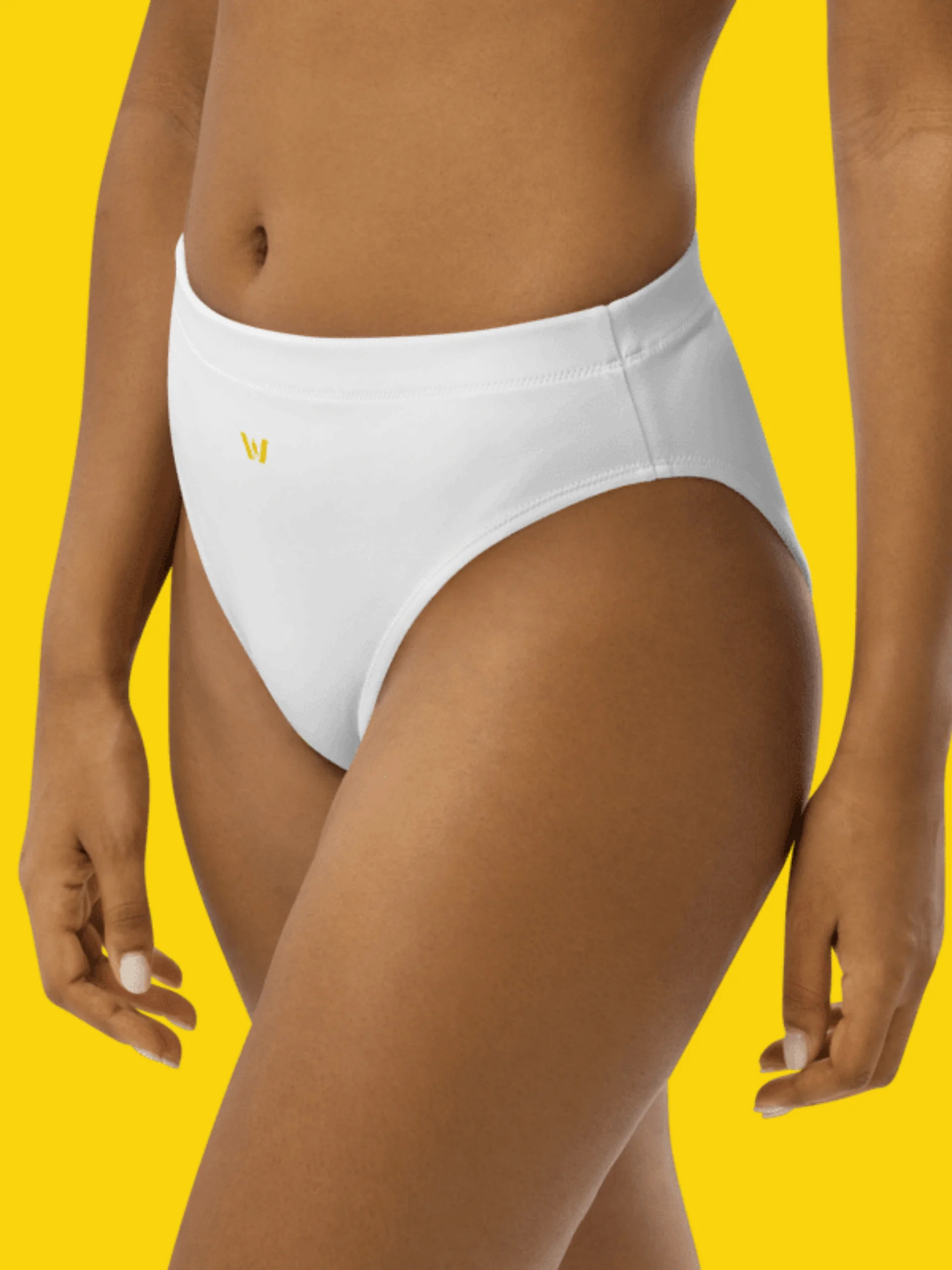 All-Over Print Recycled High Waisted Bikini Bottom | WIL Style product image (3)