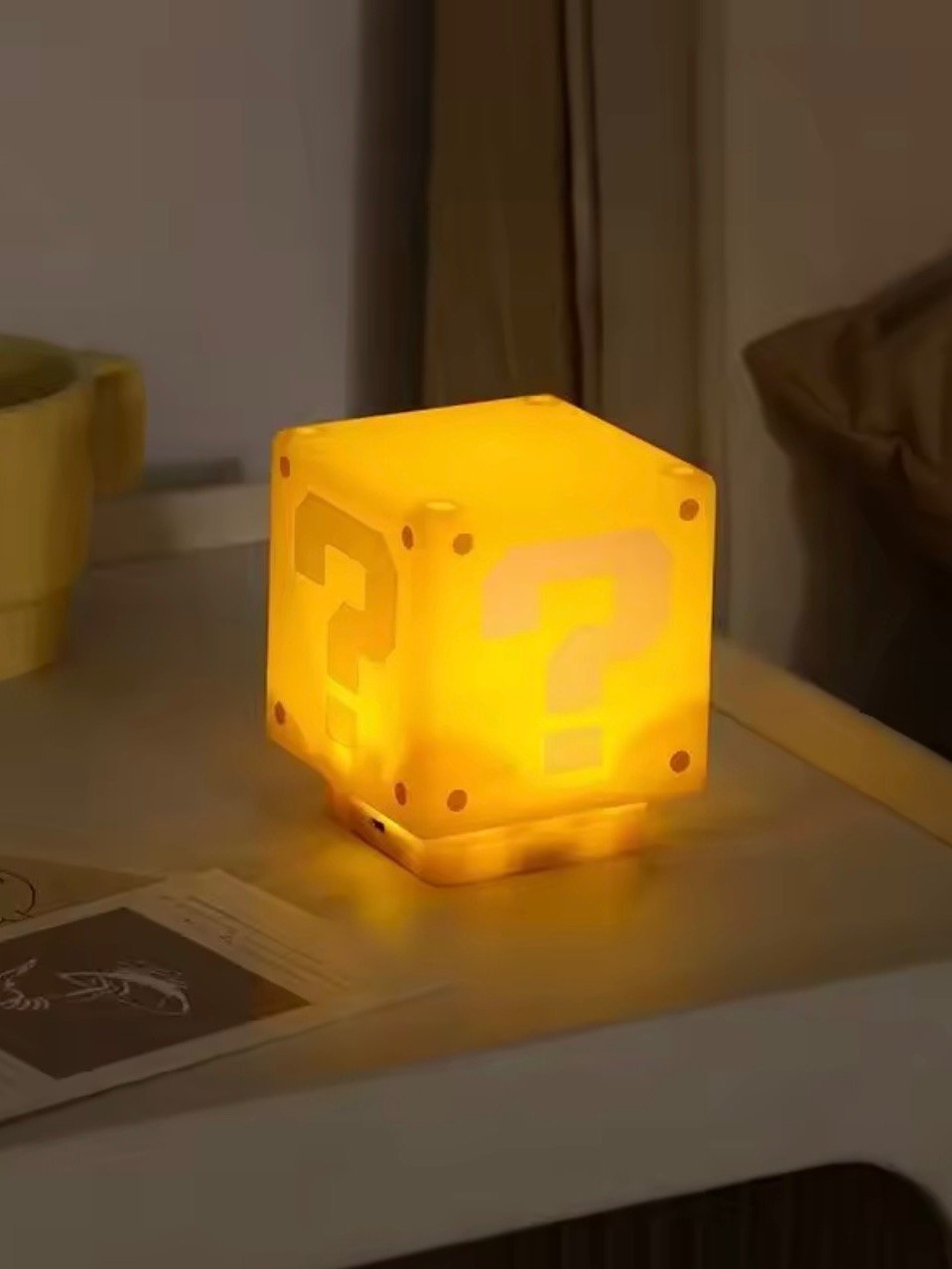 LED Question Mark Brick Night Light With Music USB Charging Desk Lamp Light Birthday X-mas Gifts product image (3)