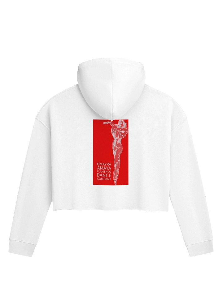 "Carmen" Hoodie cropped Long Sleeve Red / White product image (2)