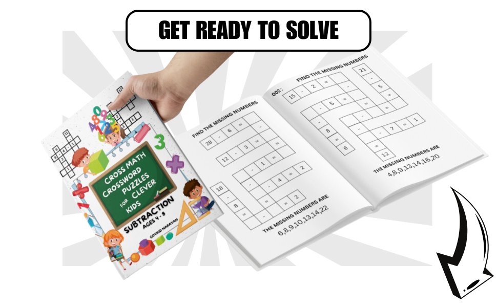 100 Crossmath Puzzles: Subtraction for Kids (Ages 4-8) | Ebook | Printable PDF product image (2)