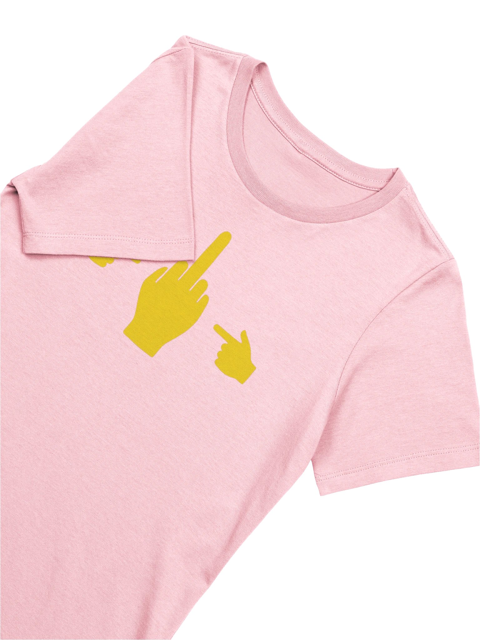 No Middle Finger Point ShopCo Yellow Women’s Pink Tee product image (5)