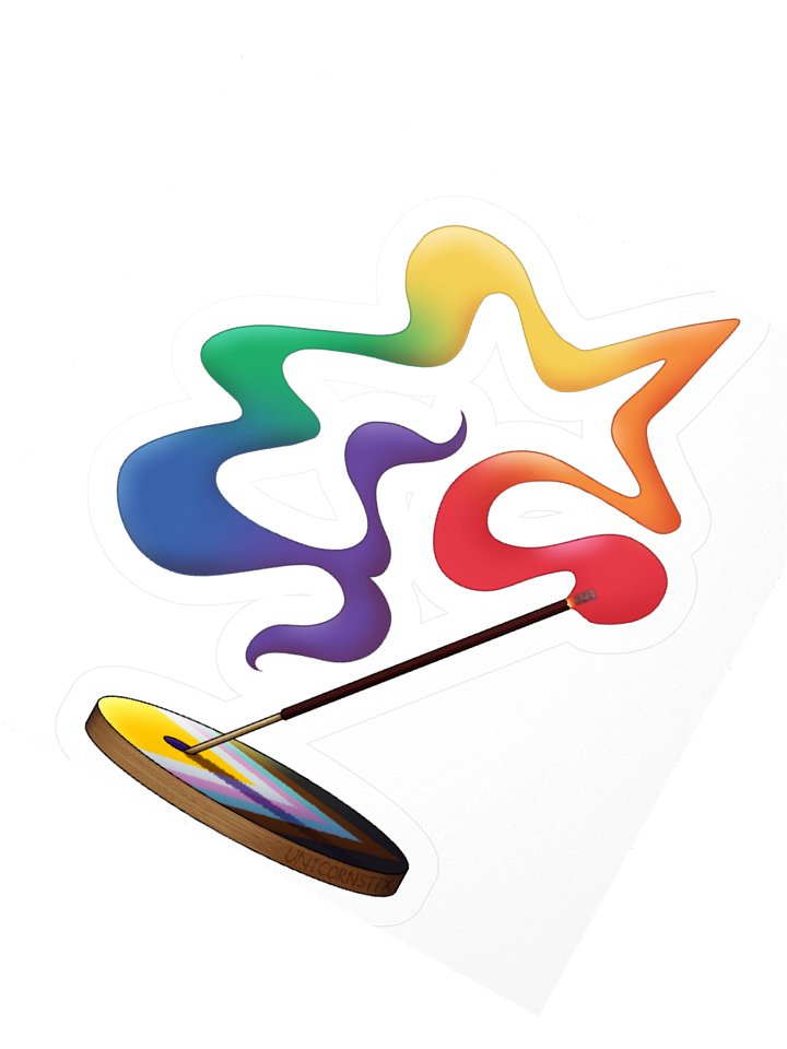 Burning With Pride Incense Pride Sticker product image (2)
