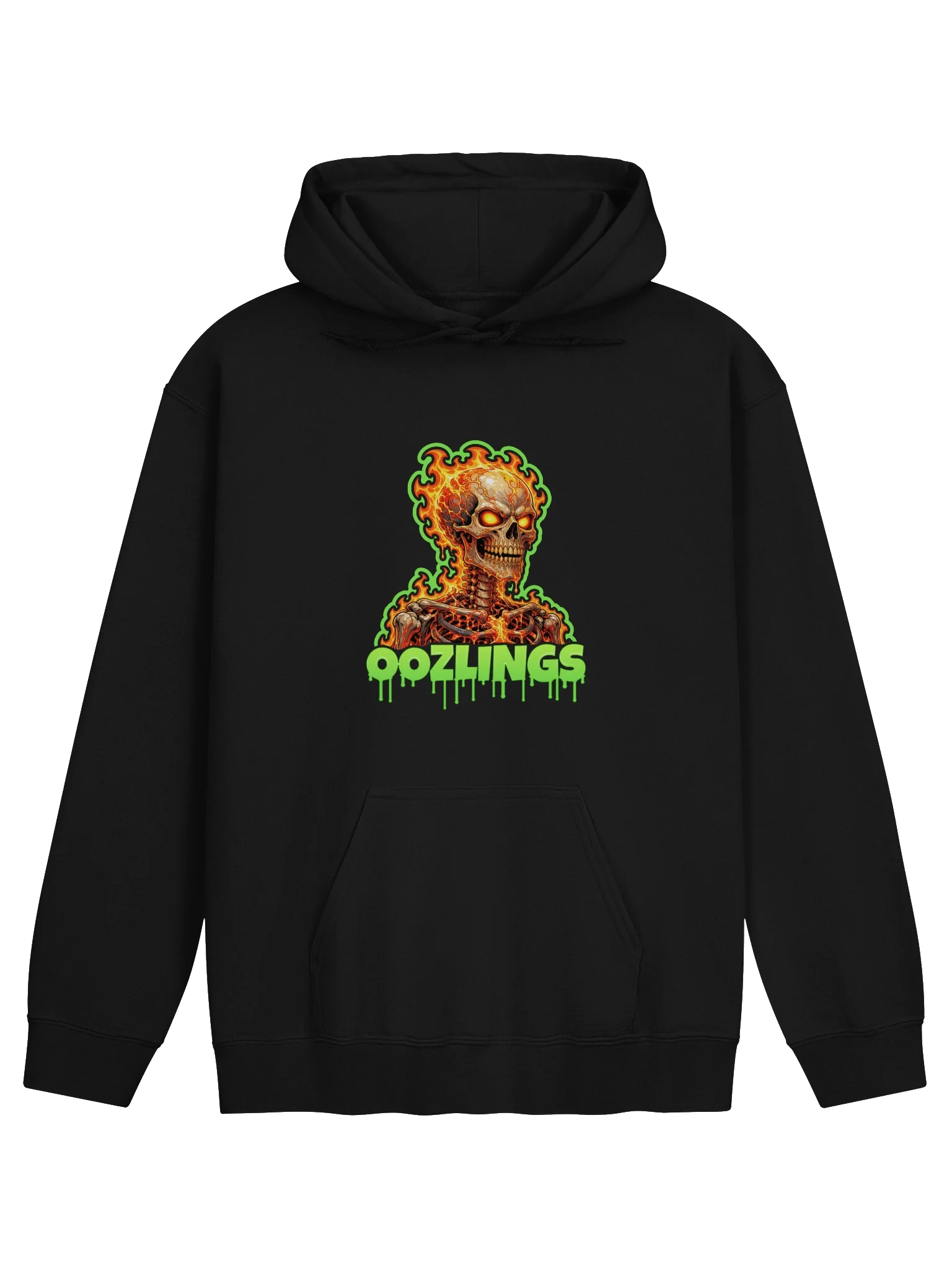 Fire Skull Hoodie – Ooze Rim in Black