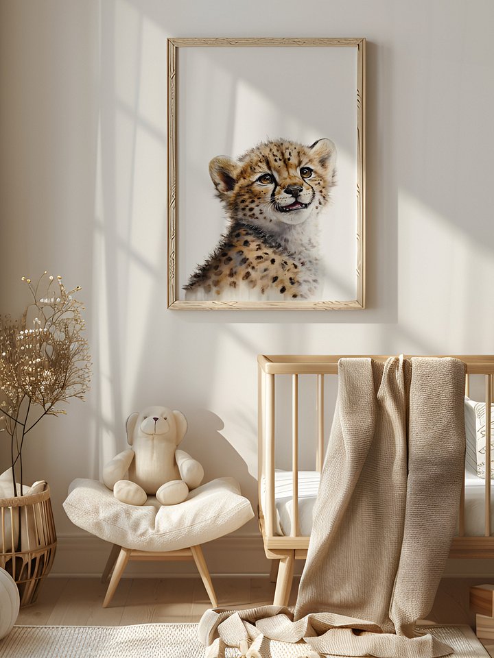 Watercolor Baby Cheetah Print product image (1)