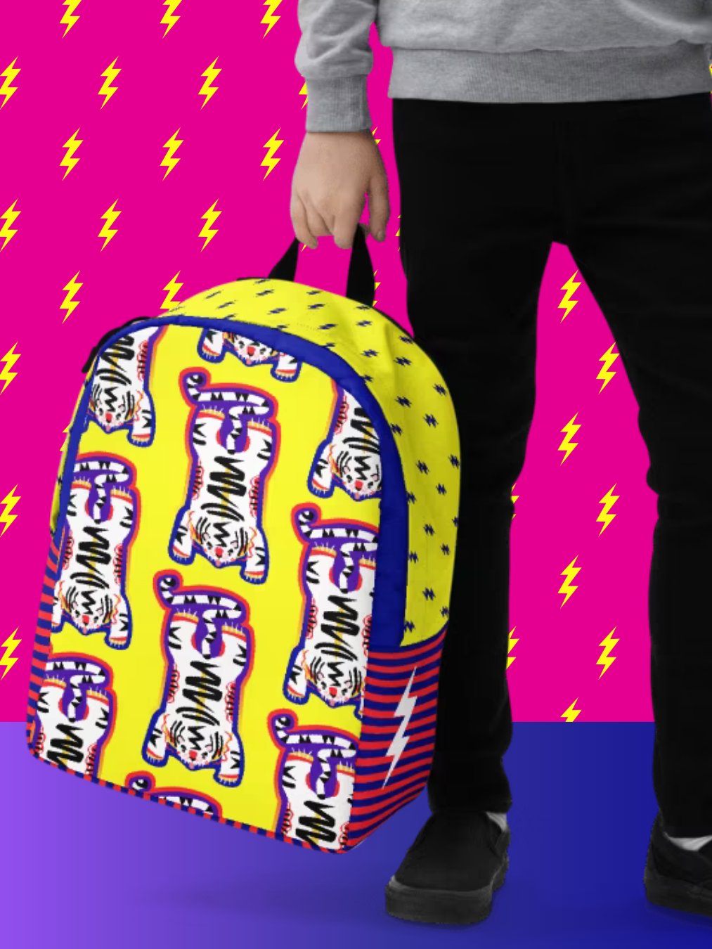 Purple & Yellow Tiger Backpack product image (1)