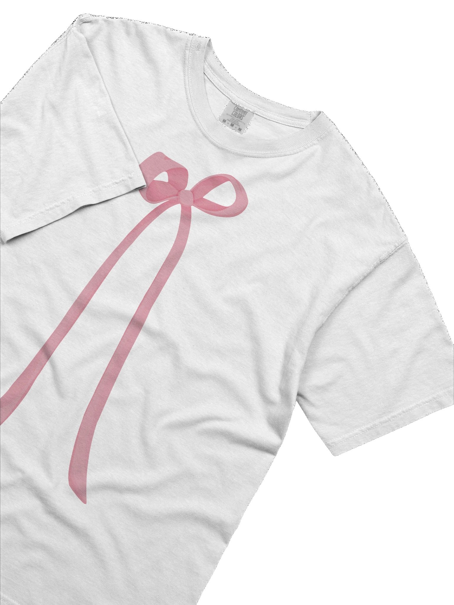 Vintage Pink Ribbon Bow T-Shirt product image (96)