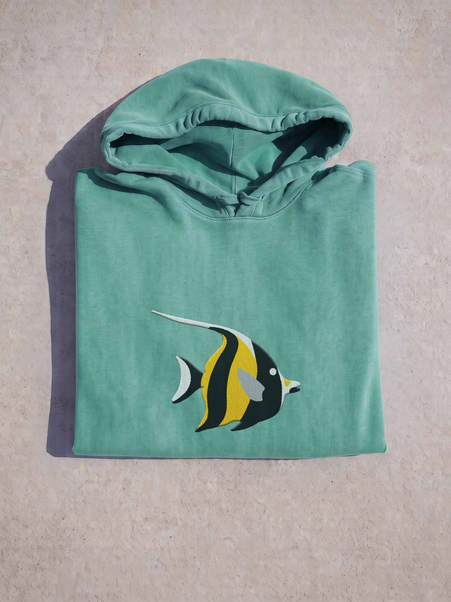 Moorish Idol Premium Hooded Sweatshirt (Embroidered) for Reef and Marine Aquarium Lovers product image (1)