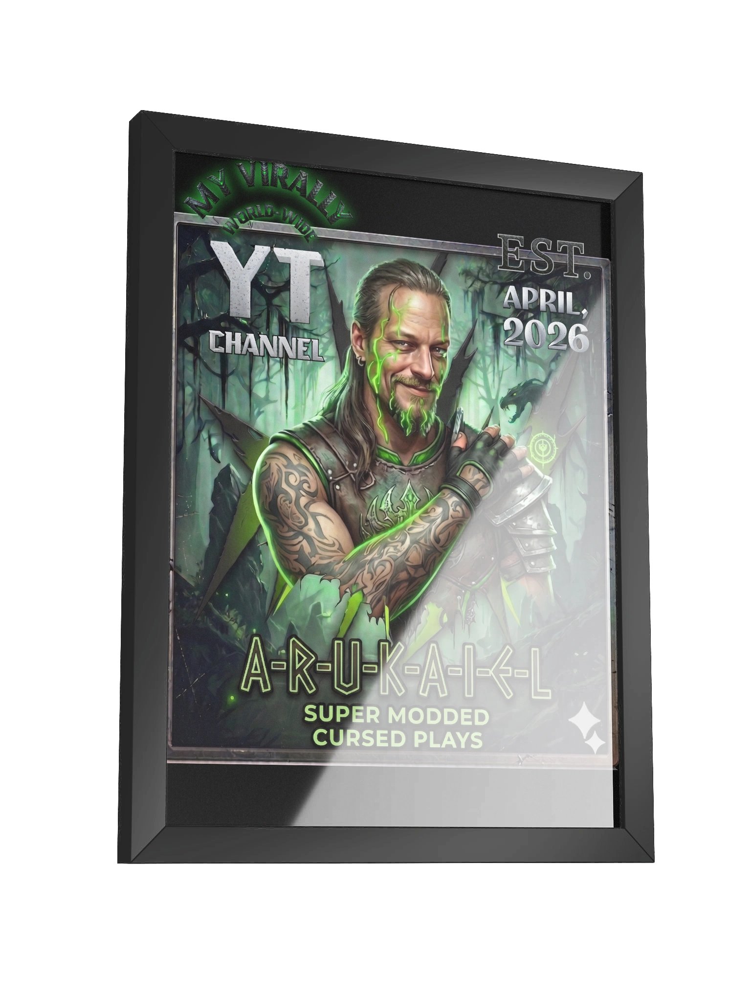 Framed High‑Quality Matte Poster (12"x16" Model) – “A‑R‑U‑K‑A‑I‑E‑L" Logo product image (3)