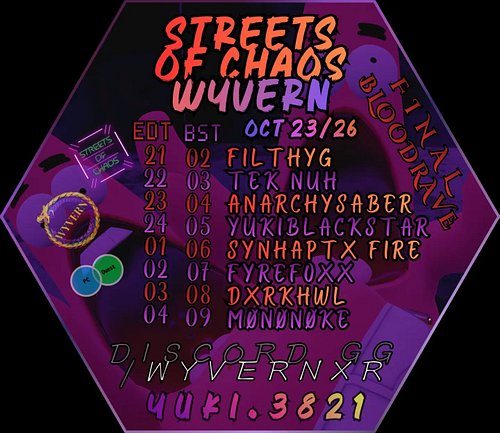 TONIGHT WE RAGE WITH OUR FINAL BLOOD RAVE OF THE YEAR AND WE ARE COLLABING WIHT OUR GOOD FRIENDS WYVERN! MAKE SURE TO BEING Y...