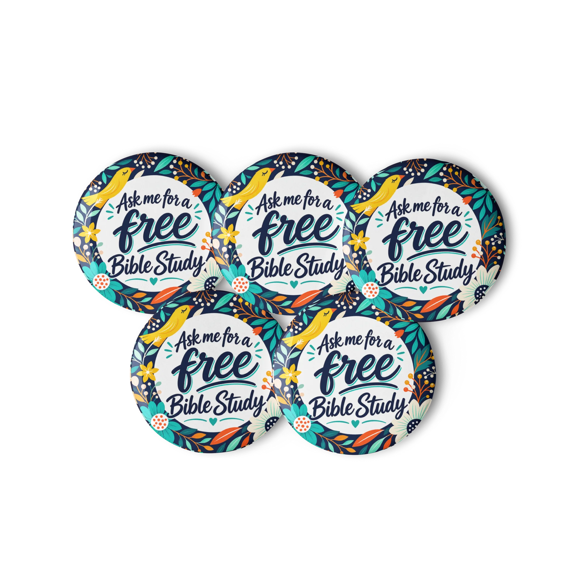 Ask me for a free Bible Study Floral Pin product image (1)