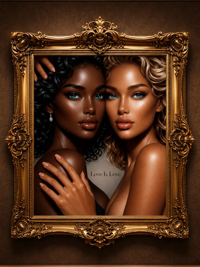 Love Is Love Art Print - Diverse Women Portrait | Empowerment Wall Decor product image (1)