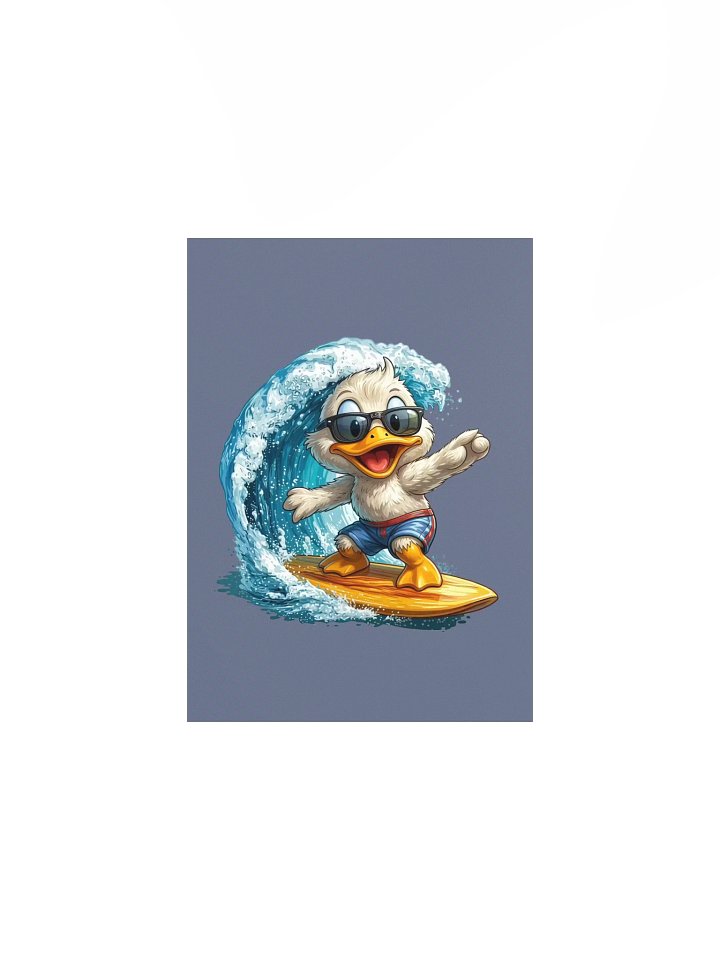 Surfing Duckling Adventure – Radical Wave Rider with Retro Sunglasses Wall Art product image (3)