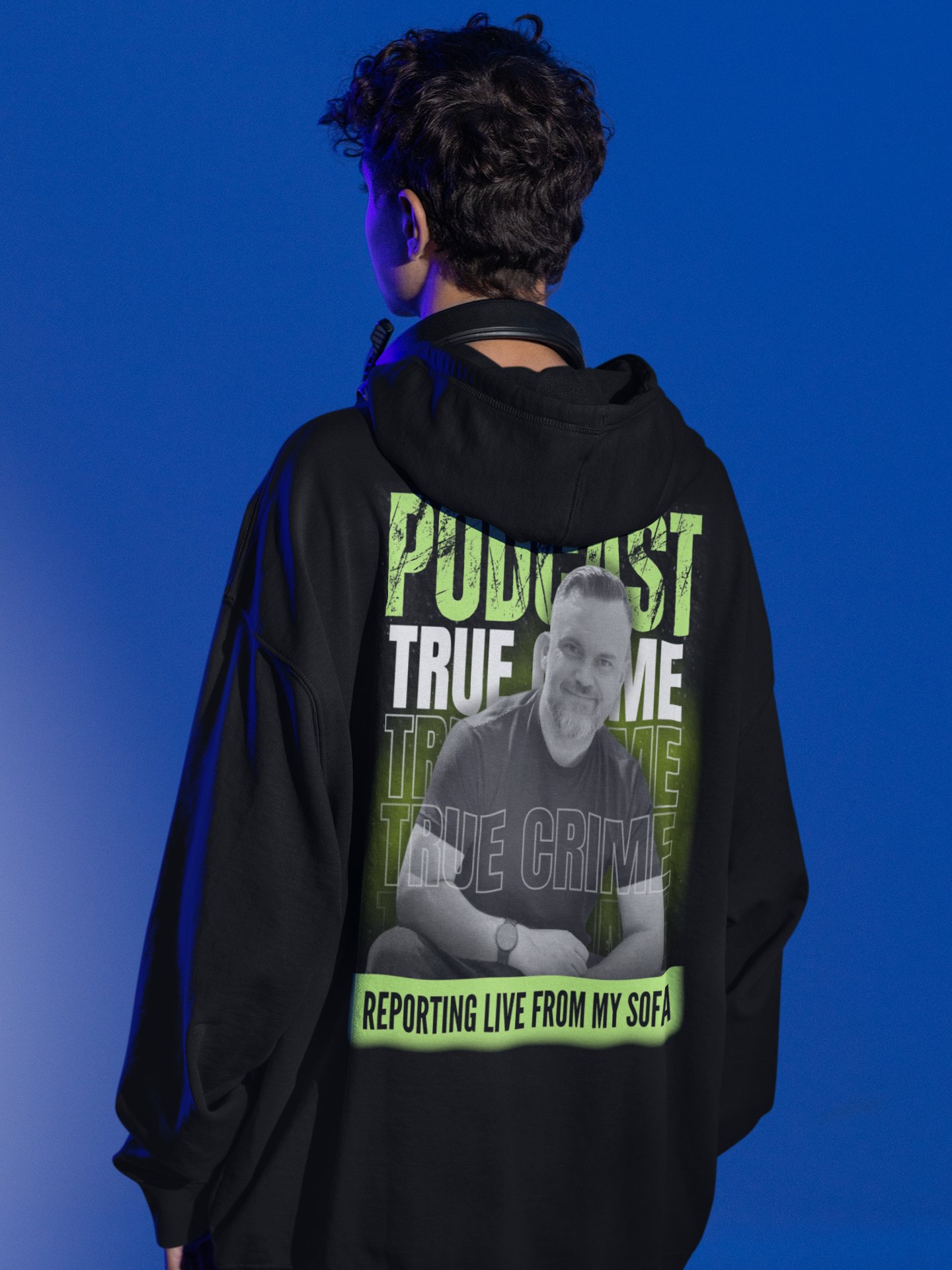 Reporting Live From My Sofa True Crime Podcast Oversized Hoodie product image (5)