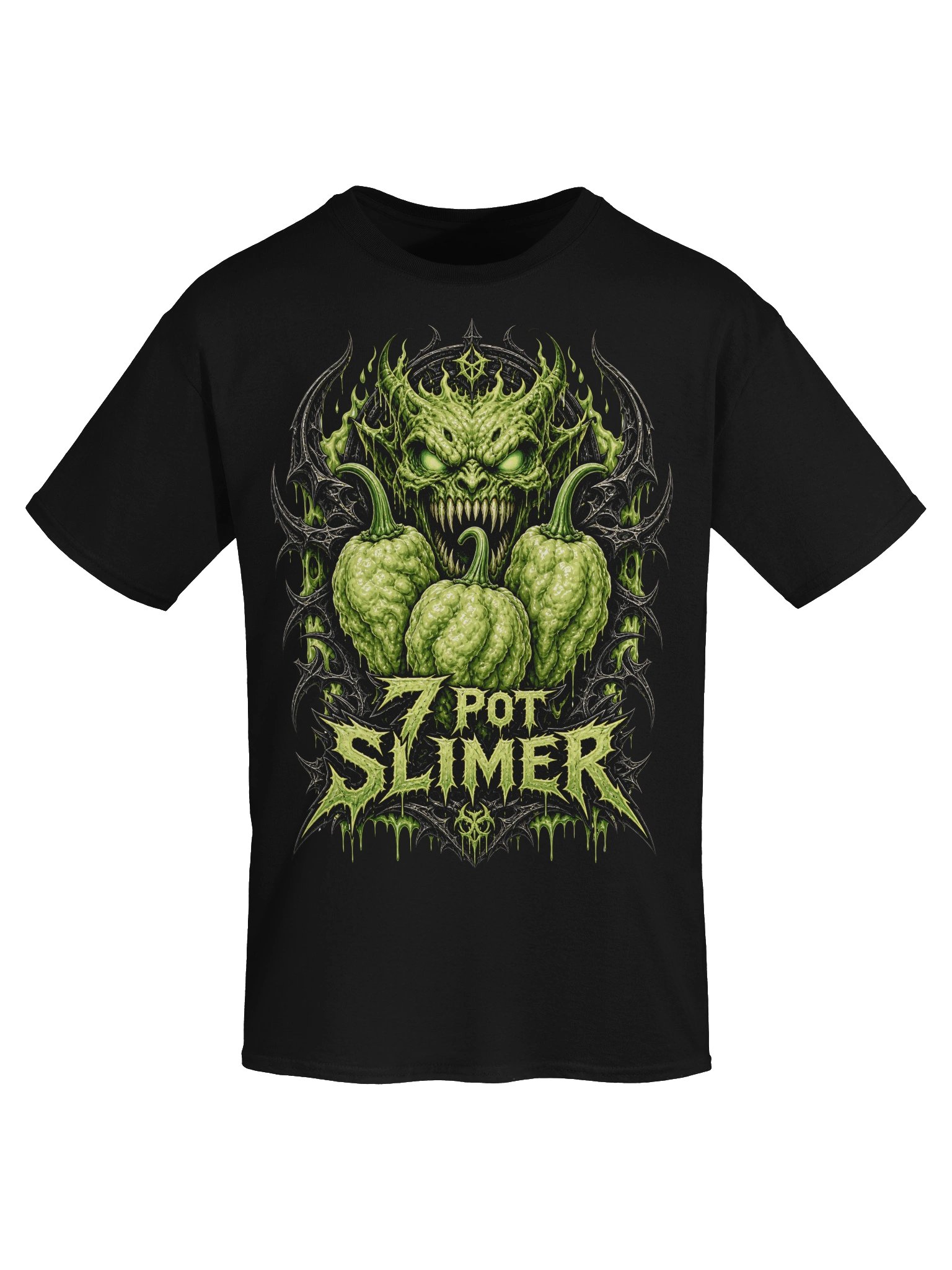 7 Pot Slimer Chilli T-Shirt | Green Superhot Monster Tee product image (52)