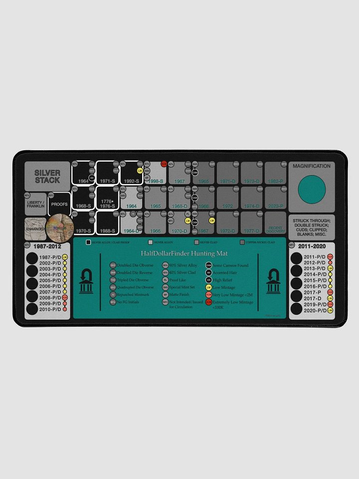 HalfDollarFinder Hunting Mat / 31.5” / Money Green/Black Theme product image (1)