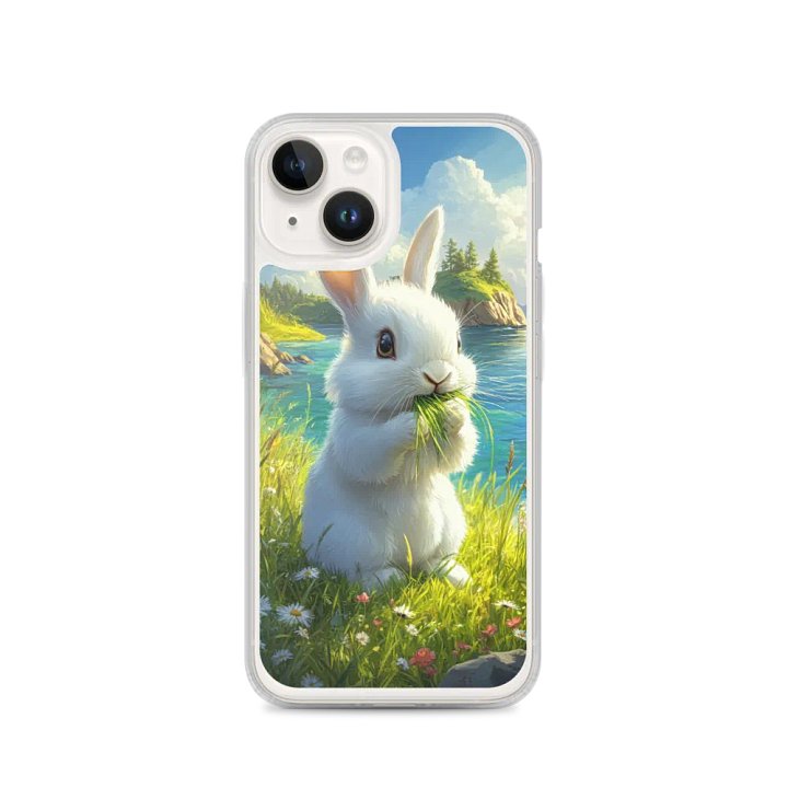 MagSafe® Clear Case for iPhone® – Happy meadow bunny product image (4)
