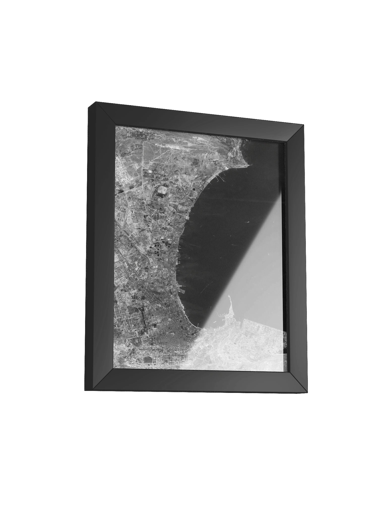 Baku, Azerbaijan (1966) Declassified Spy Satellite Picture (Framed - Portrait) product image (2)