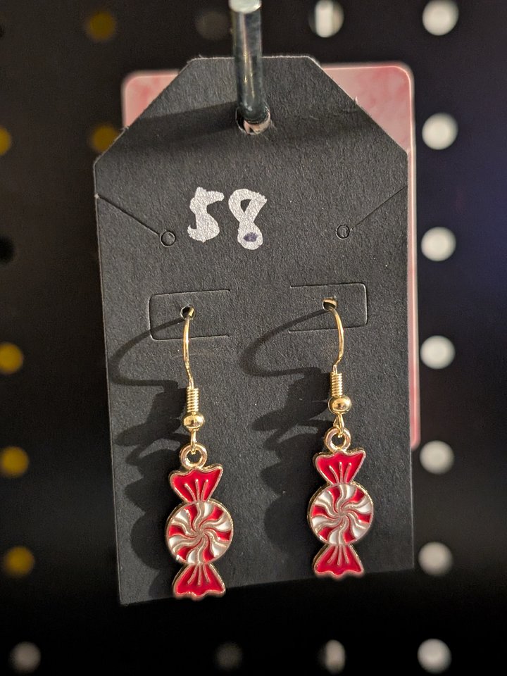CANDY CANE EARRINGS! product image (1)