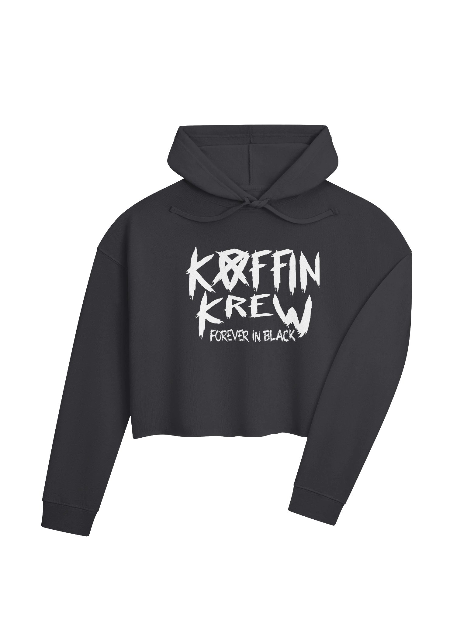Forever In Black Womens Cropped Lightweight Hoodie product image (3)