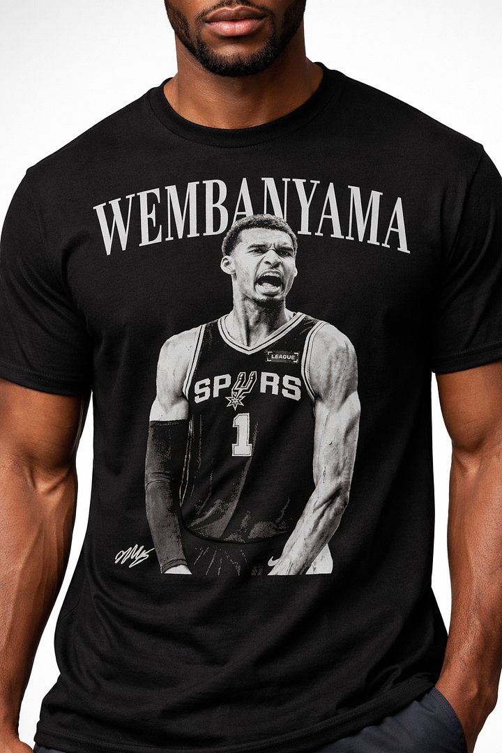 Victor Wembanyama Vintage Washed T-Shirt | San Antonio Spurs NBA Playoffs Graphic Tee product image (1)