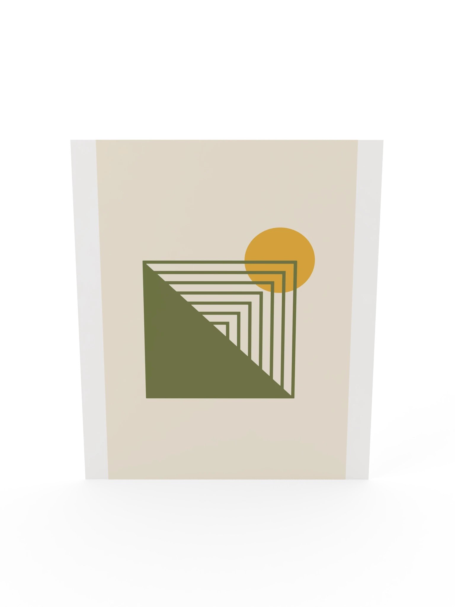 Mustard Sun Geometric Print | Retro Bathroom Wall Art product image (7)