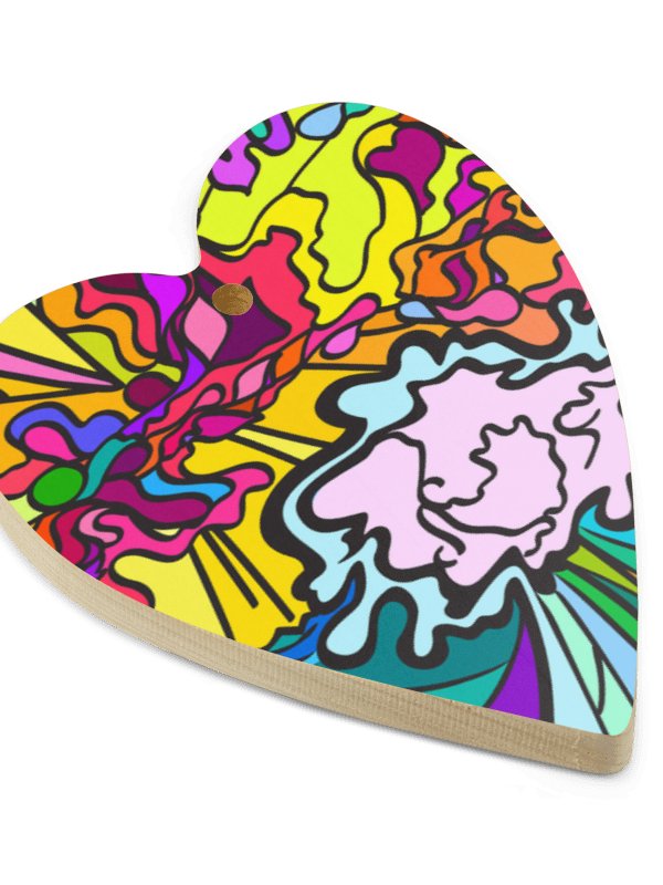 Swirling Splendor Wooden Ornament – Wave at Sunset product image (4)
